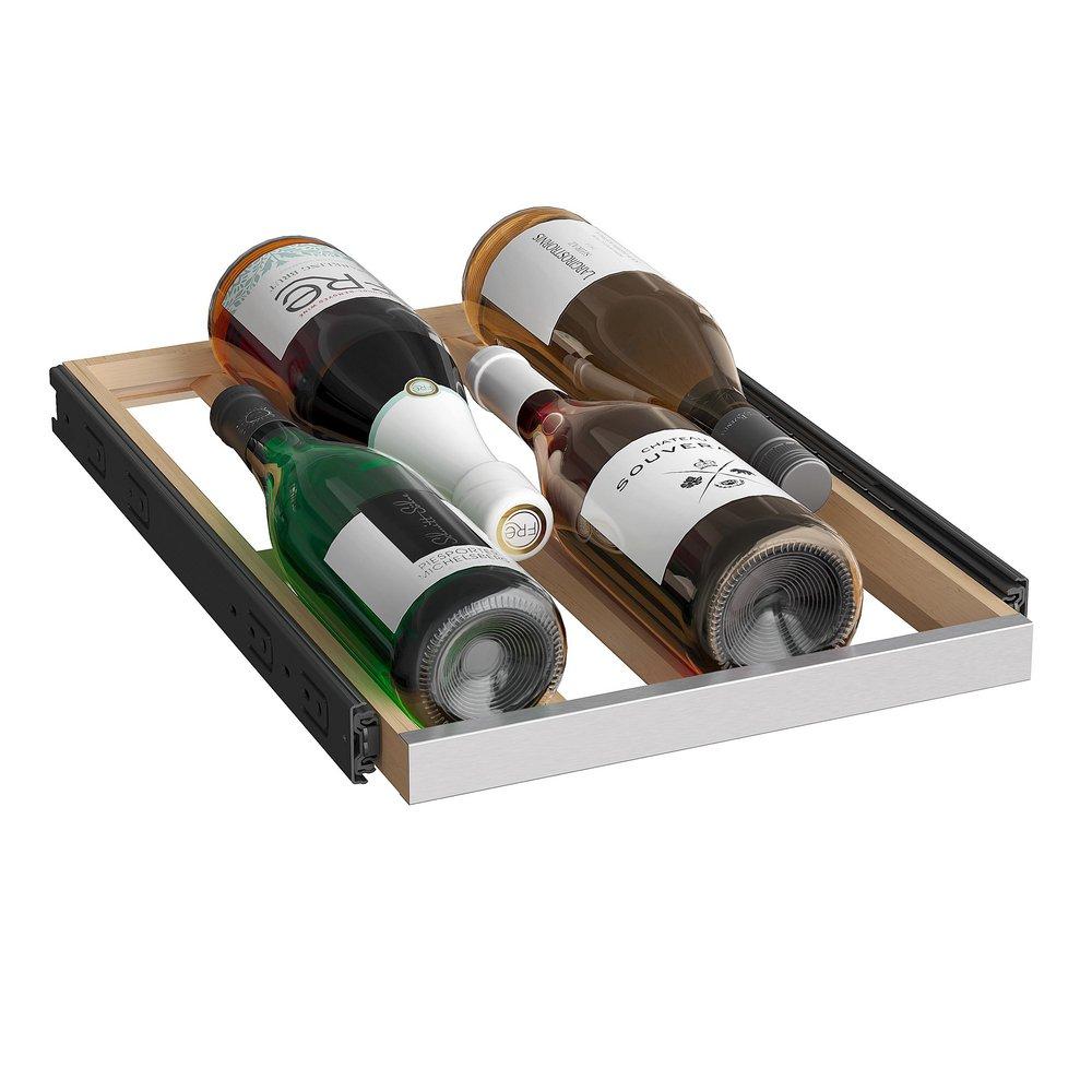 Avallon Stainless Steel 15 in. Built-in Dual Zone Left Hand Wine Cooler 