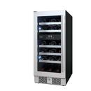 Avallon Stainless Steel 15 in. Built-in Dual Zone Left Hand Wine Cooler 