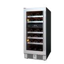 Avallon Stainless Steel 15 in. Built-in Dual Zone Left Hand Wine Cooler 