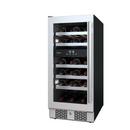 Avallon Stainless Steel 15 in. Built-in Dual Zone Left Hand Wine Cooler 