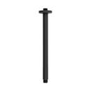 12 in. Ceiling Mount Shower Arm with Flange in Matte Black