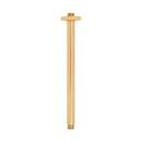 12 in. Ceiling Mount Shower Arm with Flange in Brushed Gold