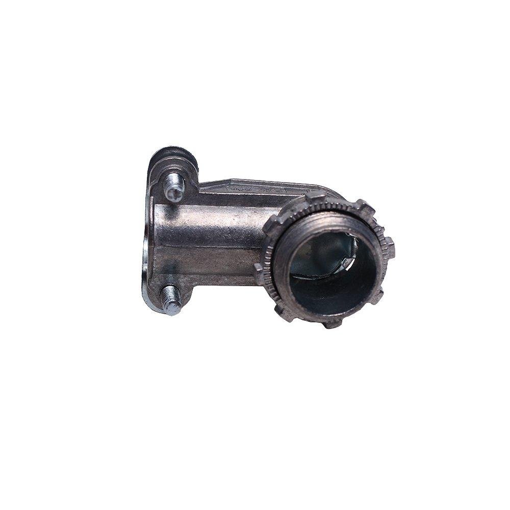 90 DEG BX CONN 3/8  - 1/2 KO 