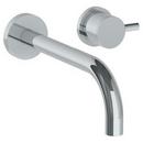 Single Handle Wall Mount Widespread Bathroom Sink Faucet in Aged Brass Living 