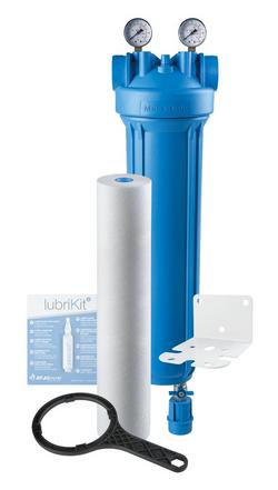 Mono 20 in. 5 Micron Cartridge with ScaleArmor™, 1 in. NPT, 2 Gauges & 1 Drain Kit