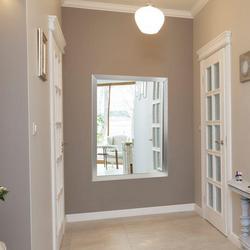 36 x 30 in. Flat Edge Rectangular Framed Mirror in Brushed Nickel