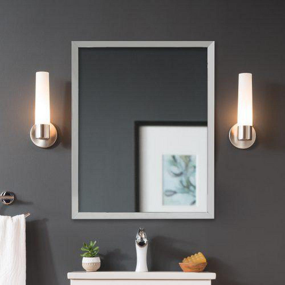 FGI Industries Chrome 30 x 24 in. Flat Edge Rectangular Framed Mirror 