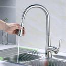 Bio Bidet Brushed Nickel Single Handle Touchless Kitchen Faucet 