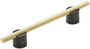 5-1/16 in. Center-to-Center Cabinet Pull in Matte Black/Matte Gold