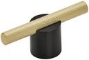 5/8 in. Center-to-Center Cabinet Pull in Matte Black/Matte Gold