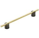 7-9/16 in. Center-to-Center Cabinet Pull in Matte Black/Matte Gold