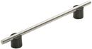 7-9/16 in. Center-to-Center Cabinet Pull in Matte Black/Polished Nickel