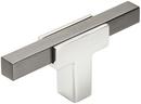 2-5/8  in. Cabinet Knob in Polished Chrome/Black Chrome