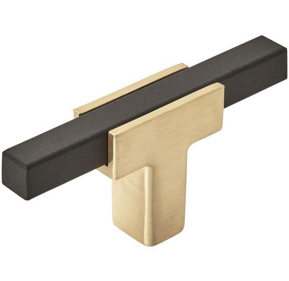 Amerock Brushed Gold/Matte Black 1/2 in. Knob 