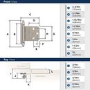 3/8 INSET FACE MNT SN HNG 10/ PK 