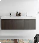Fresca Bath Grey Oak 59 in. Wall Mount Vanity 
