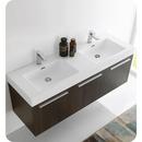 Fresca Bath Grey Oak 59 in. Wall Mount Vanity 