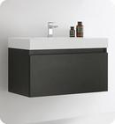 Fresca Bath Black 35-3/8 in. Wall Mount Vanity 