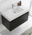 Fresca Bath Black 35-3/8 in. Wall Mount Vanity 