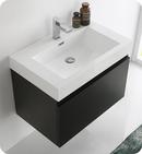 Fresca Bath Black 29-1/2 in. Wall Mount Vanity 