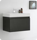 Fresca Bath Black 29-1/2 in. Wall Mount Vanity 
