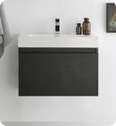 Fresca Bath Black 29-1/2 in. Wall Mount Vanity 