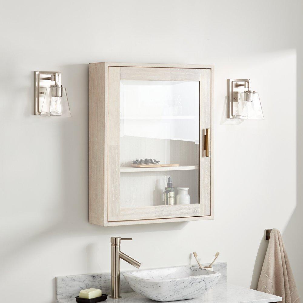 Signature Hardware Whitewash 23 in. Medicine Cabinet 
