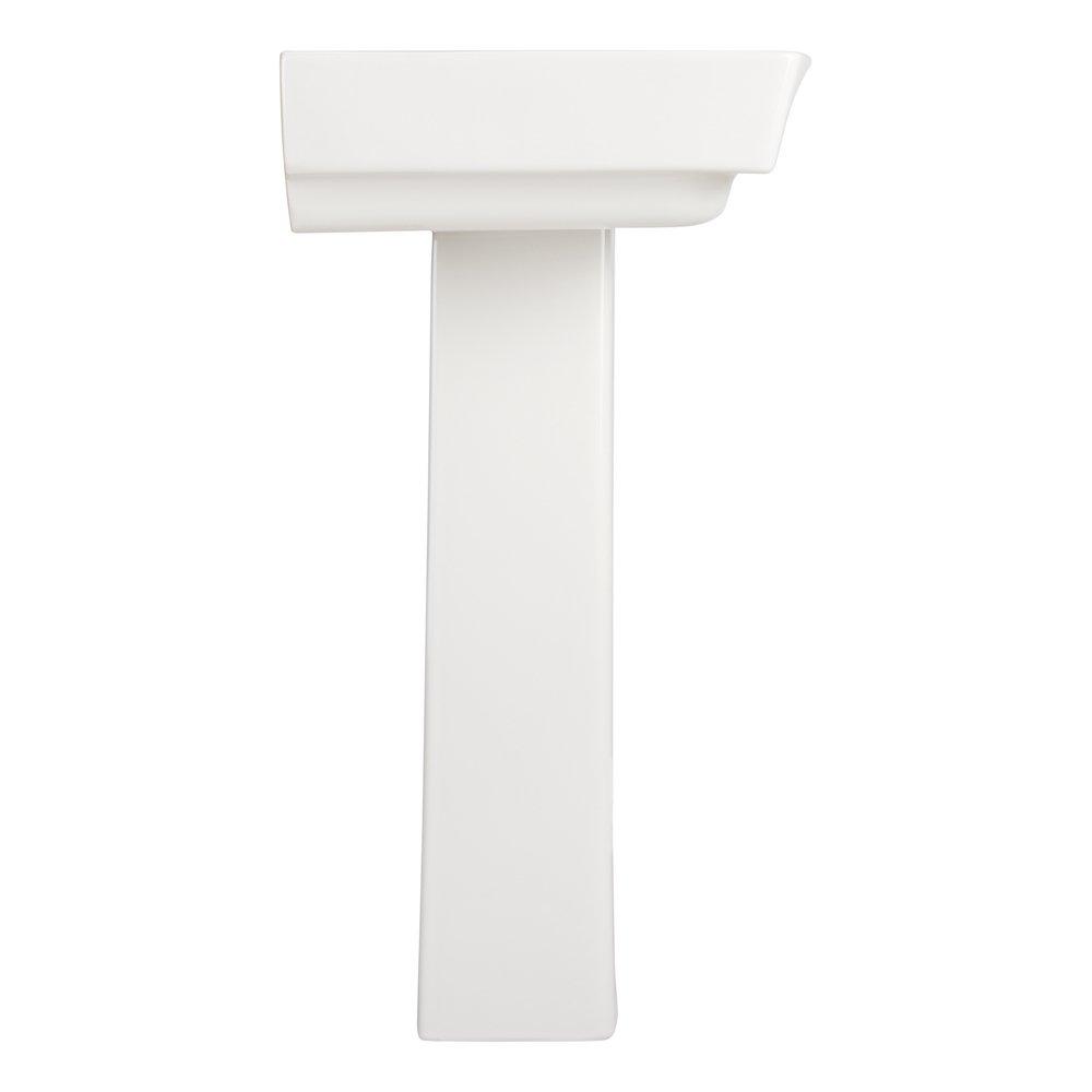 Signature Hardware White Pedestal Bathroom Sink 