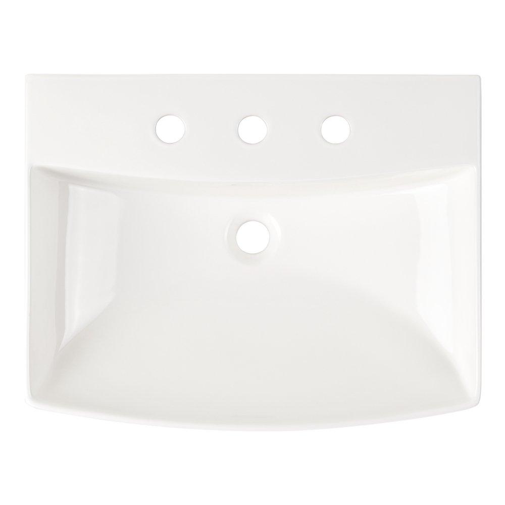 Signature Hardware White Pedestal Bathroom Sink 