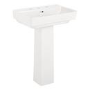 Signature Hardware White Pedestal Bathroom Sink 