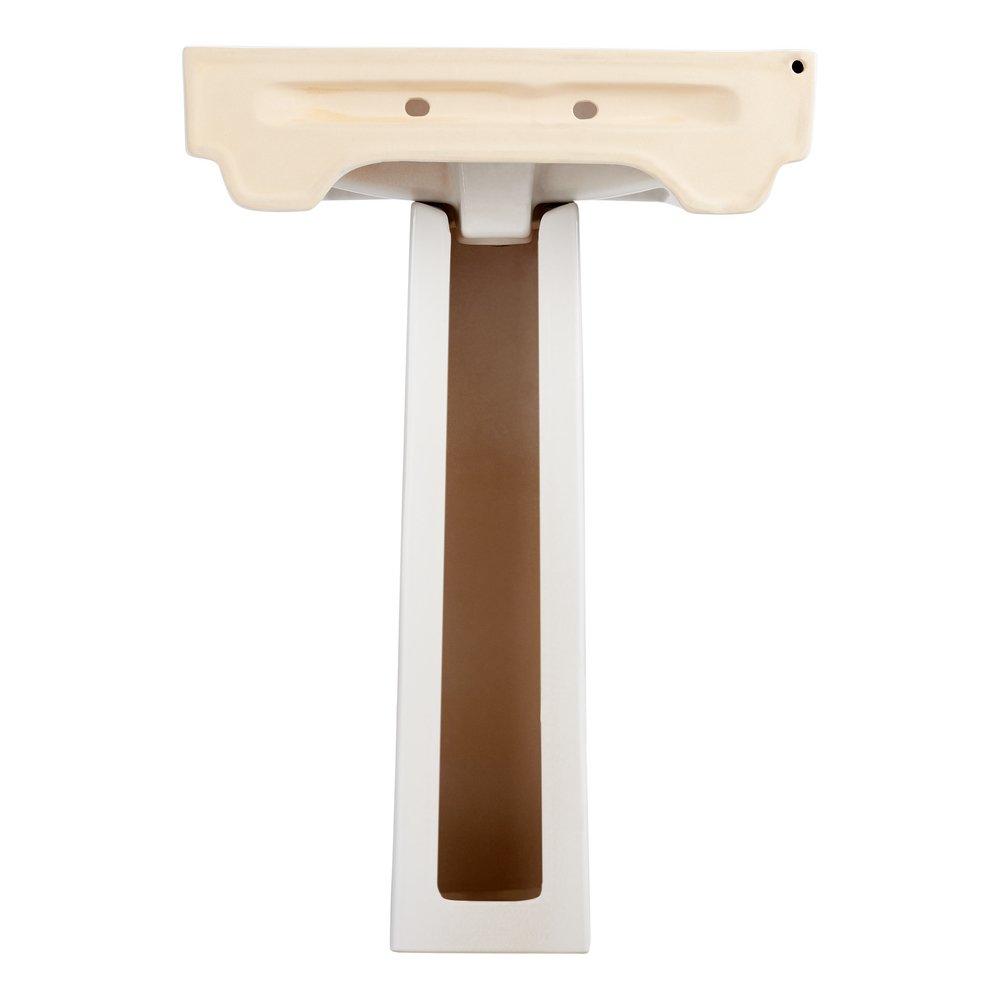 Signature Hardware White Pedestal Bathroom Sink 