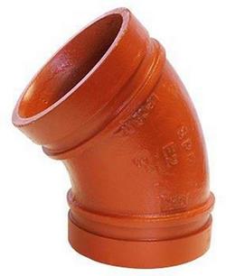 4 in. Galvanized Grooved Fire 45 Degree Elbow