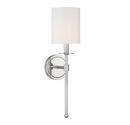 60W 1-Light 20 in. Wall Sconce in Polished Nickel