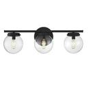 60W 3-Light Candelabra E-12 Vanity Fixture in Matte Black