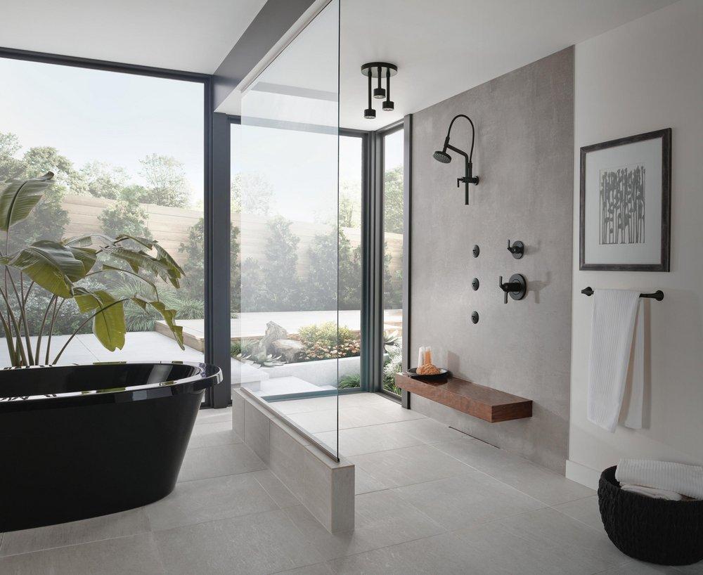 Brizo Matte Black Single Function Full Showerhead 