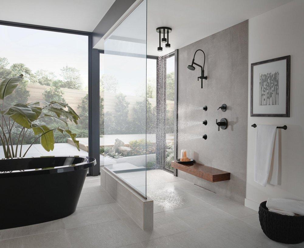 Brizo Matte Black Single Function Full Showerhead 