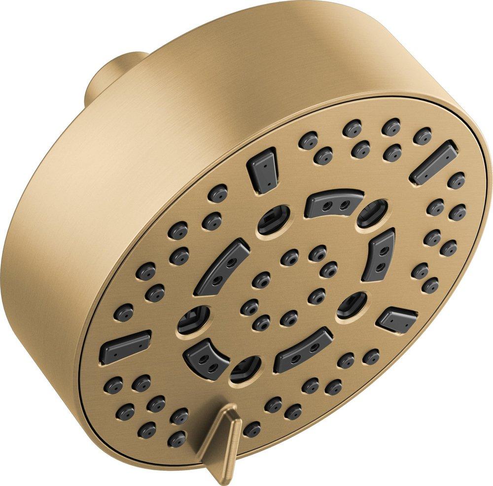 Brizo Luxe Gold Multi Function H2Okinetic&reg; Rinsing Spray, Full Spray, Massage, Shampoo Spray, Pause, Full Spray w/ Massage and Shampoo Spray w/Massage Showerhead 