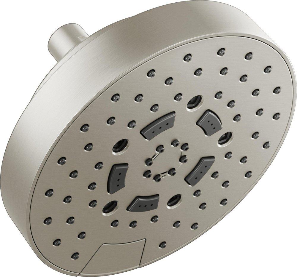 Brizo Luxe Nickel Multi Function H2Okinetic&reg; Rinsing Spray, Full Spray, Massage, Shampoo Spray and Full Spray w/ Shampoo Spray Showerhead 