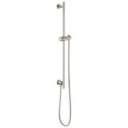 30 in. Shower Rail with Hose in Luxe Nickel