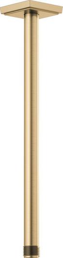 16 in. Ceiling Mount Shower Arm and Flange in Luxe Gold