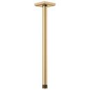 16 in. Ceiling Mount Shower Arm and Flange in Luxe Gold