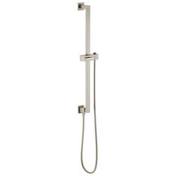 30 in. Shower Rail with Hose in Luxe Nickel