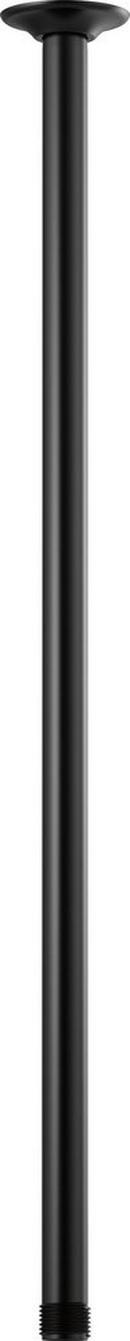 24 in. Ceiling Mount Shower Arm and Flange in Matte Black