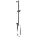 30 in. Shower Rail with Hose in Luxe Steel