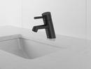 Single Handle Monoblock Bathroom Sink Faucet in Matte Black 