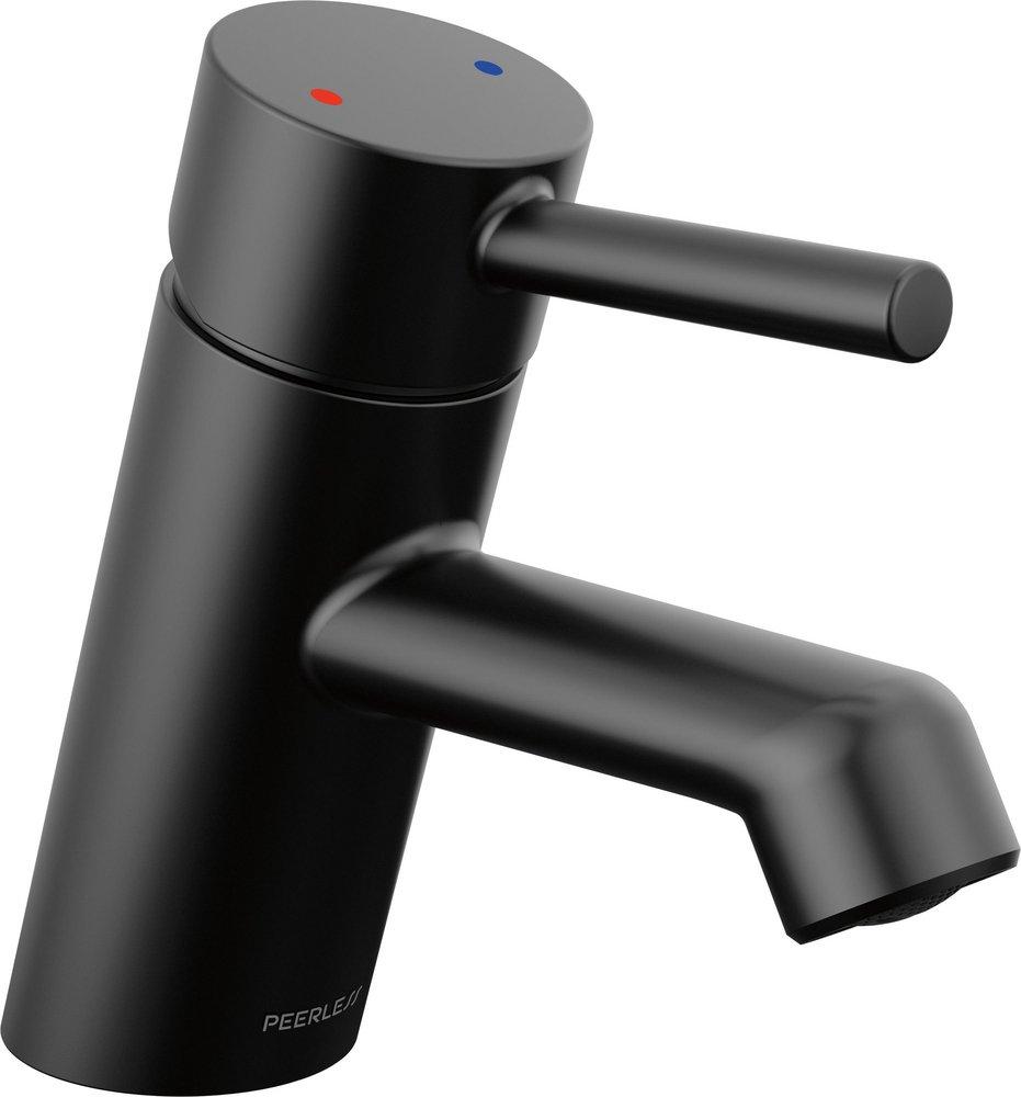 Single Handle Monoblock Bathroom Sink Faucet in Matte Black 