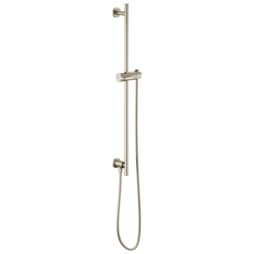 Shower Slide Bar with Hose in Brushed Nickel 