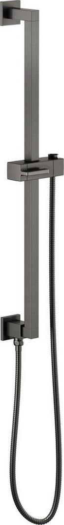 Shower Rail with Hose in Luxe Steel