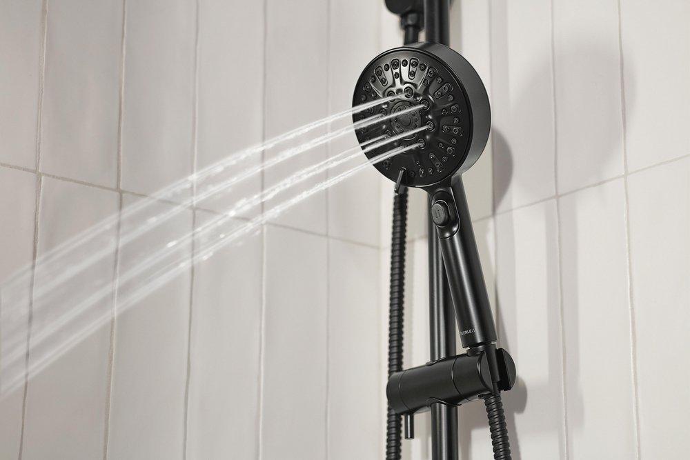 Peerless&reg; Matte Black Multi Function Shower System 