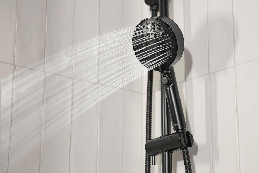 Peerless&reg; Matte Black Multi Function Shower System 